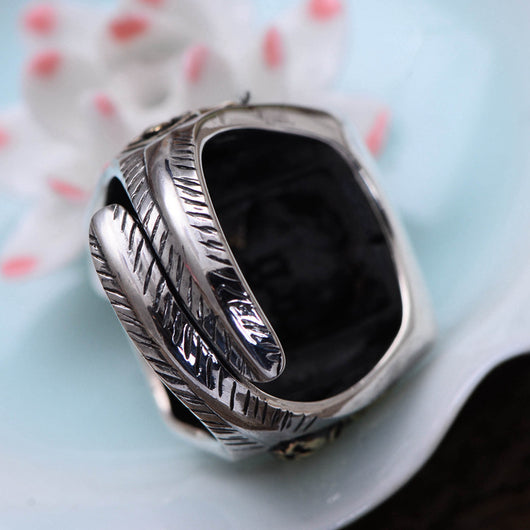 Anillo Abierto Jefe Indio en Plata de Ley S925 para Hombre - Image 7
