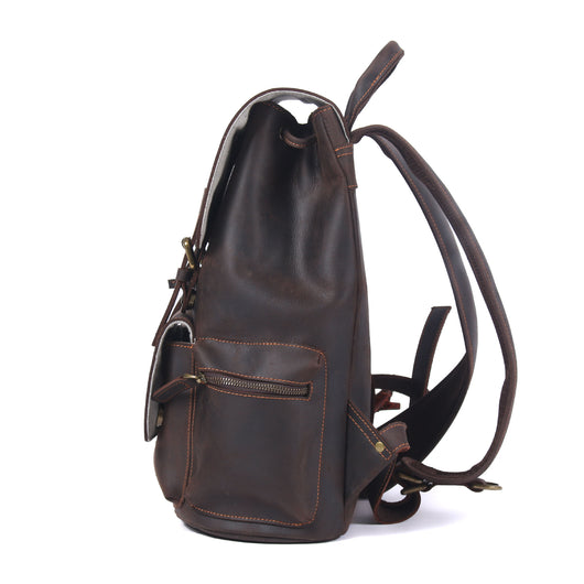 Mochila de Cuero Crazy Horse Estilo Retro para Hombre - Piel Vacuna Premium - Image 11