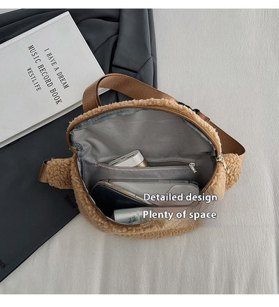 Bolso de Lana de Cordero Crossbody Casual - Image 14