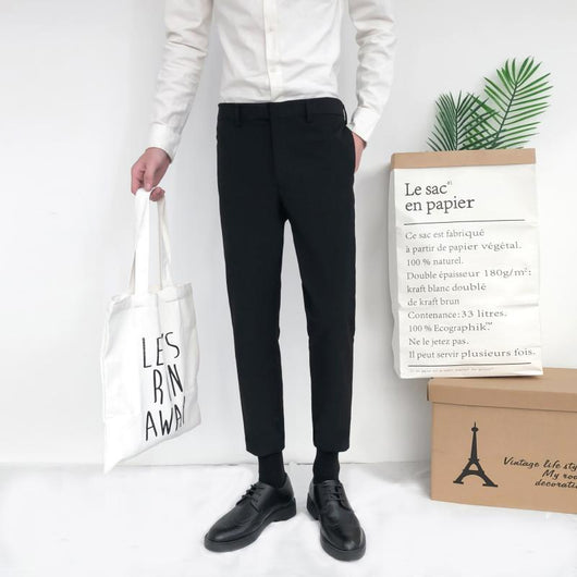 Pantalones Slim Rectos Versátiles de Moda para Hombre - Image 6