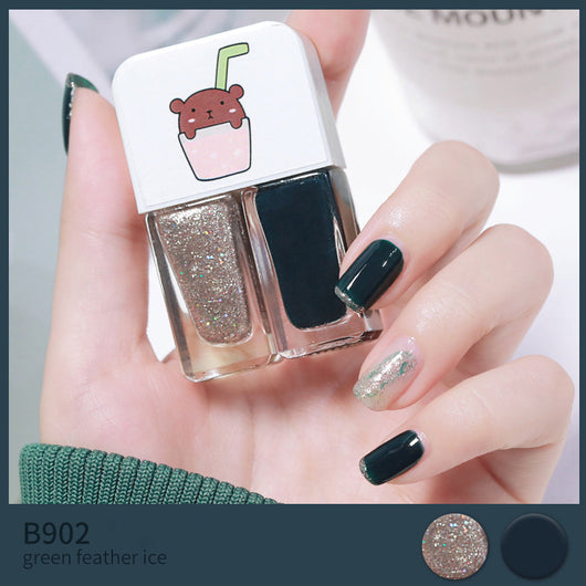 Esmalte de Uñas Bicolor Otoño-Invierno: Set Gemelo a Base de Agua con Efecto Explosión - Image 3