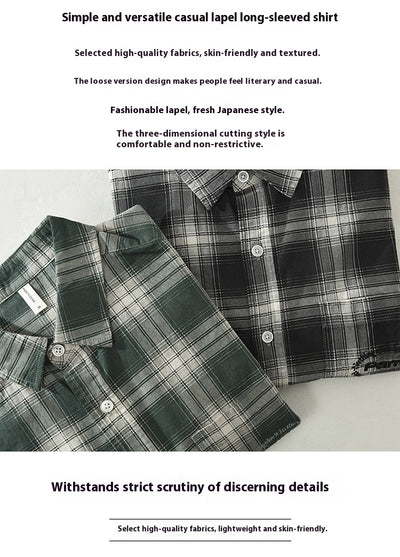 Camisa Cuadriculada Suelta y Cómoda para Hombre - Image 10