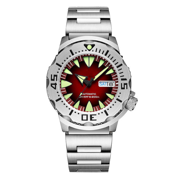 Reloj Mecánico Acero Inoxidable Luminoso Resistente al Agua para Hombre