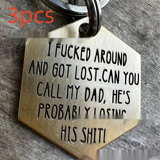 Placa de Identificación para Perro en Acero Inoxidable con Diseño Divertido - Image 20