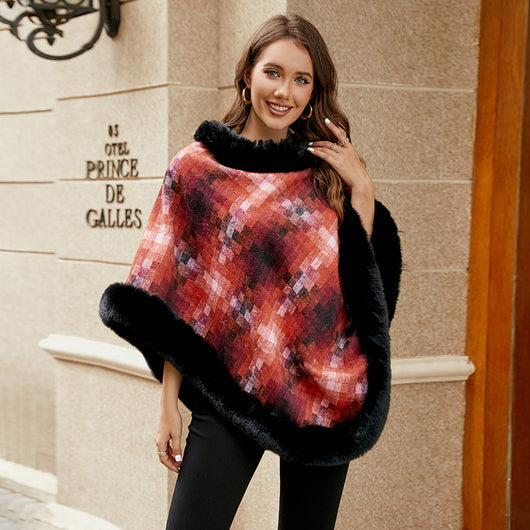 Poncho Térmico Escocés para Mujer - Abrigo Capa de Punto - Image 10