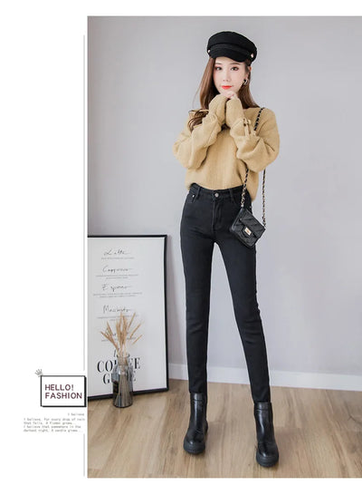 Pantalones Vaqueros de Terciopelo Grueso para Mujer - Image 10