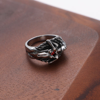 Anillo de Acero Titanio Estilo Retro para Hombre - Image 7