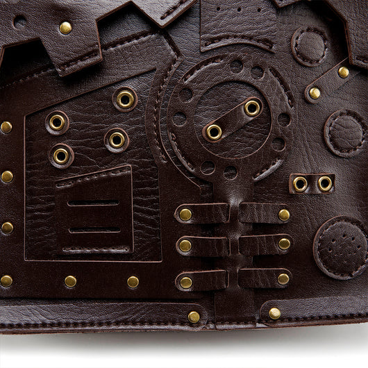 Mochila Steampunk Vintage de Estilo Europeo con Detalles en Engranajes - Image 20