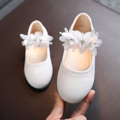 Zapatillas de Danza Infantil con Cristales y Flores - Diseño Elegante de Una Capa - Image 9