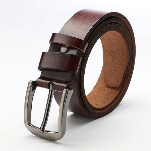 Cinturón de Cuero para Hombre con Hebilla Retro Pin - Estilo Explosivo - Image 7