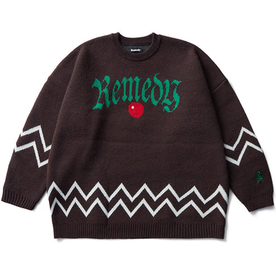 Suéter Holgado Navideño con Estampado Diablo Alphabet para Hombre - Image 10