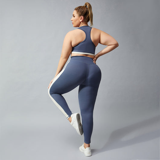 Pantalones Deportivos Yoga Racerback Nude con Contraste para Mujer - Image 4
