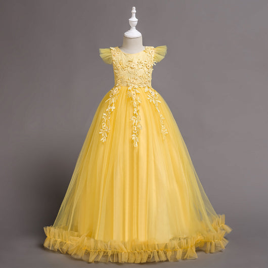 Vestido Elegante Infantil de Verano para Presentaciones de Piano - Image 13