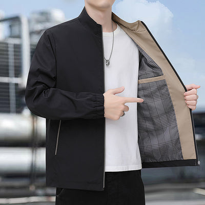 Chaqueta Casual Ejecutiva con Cuello Alzado Ligera para Hombre - Image 4