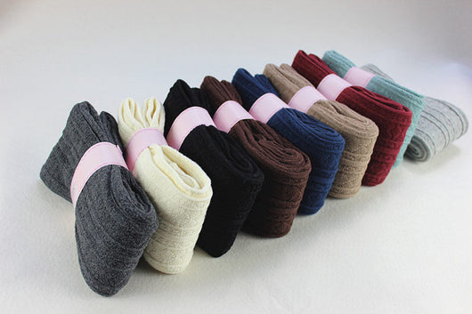 Calcetines de Algodón para Mujer con Tejido Grueso y Trenzado - Image 18