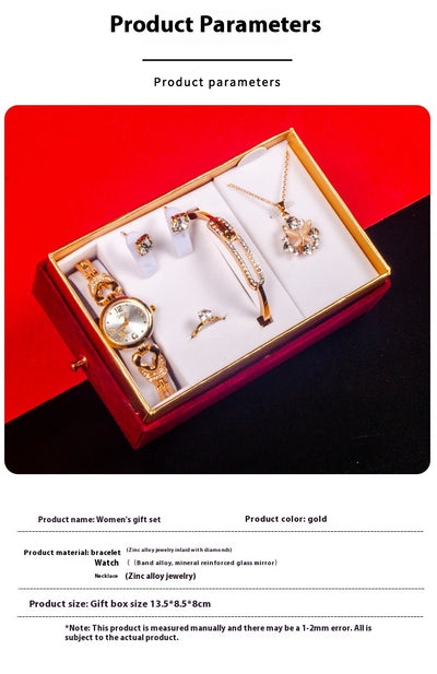 Set de Joyería Festival Diosa: Reloj, Pulsera, Collar y Aretes - Image 6