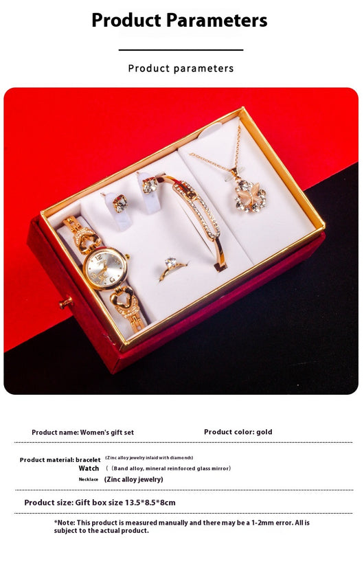 Set de Joyería Festival Diosa: Reloj, Pulsera, Collar y Aretes - Image 6