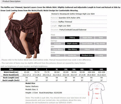 Falda Corset Irregular Piratas del Caribe - Estilo Gótico Corsé - Image 8