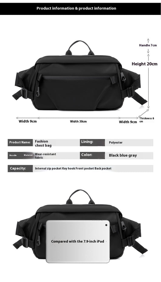 Mochila Bandolera Hombre Gran Capacidad - Bolsa Pecho Versátil para Estudiante y Commuter - Image 26