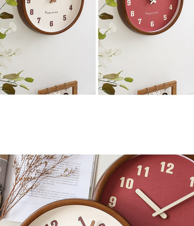 Reloj de Pared Minimalista Moderno en Madera Maciza Estilo Retro - Image 13
