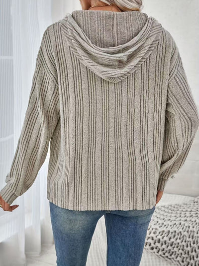 Sudadera con Capucha de Manga Larga en Color Liso para Mujer - Image 11