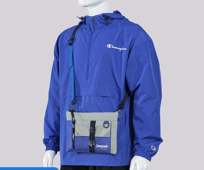 Bolsa Mensajera Techwear Color Block para Hombre con Detalles Reflectantes - Image 10