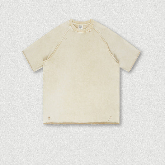 Playera Batik Desgastada de Algodón Terry para Hombre - Image 10