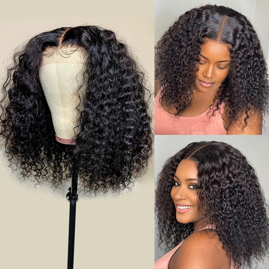 Peluca Bob Corto Jerry Curly Cabello Humano Premium Sunper Queen - Image 5