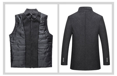 Abrigo de Lana para Hombre con Cuello de Pie - Calidez y Estilo - Image 9