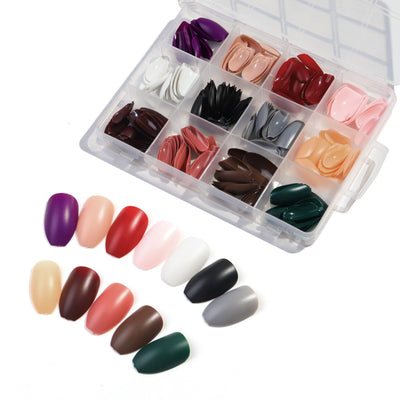Set de 24 Uñas Postizas Cuadradas Efecto Hielo - Diseño Ballet - Image 7