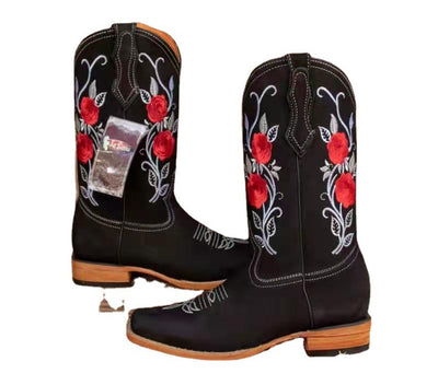Botas de Moda con Tacón Cuadrado y Punta Cuadrada - Image 3
