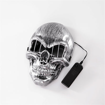 Máscara Luminosa Calavera y Tibias Cruzadas con Luz Fría para Fiestas - Image 8