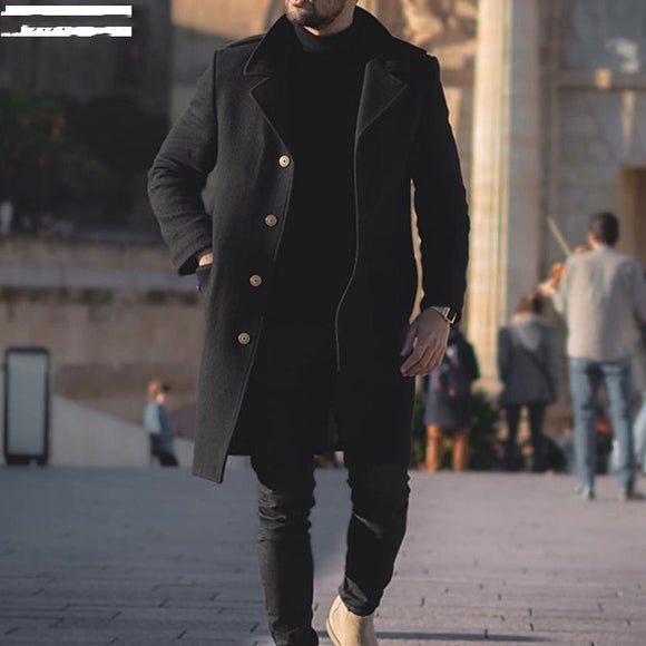Abrigo Largo de Lana para Hombre - Elegancia y Calidez en Invierno