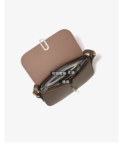 Bolsa Mensajero de Cuero Genuino Piel Vacuna Compartimentos Dobles - Image 26
