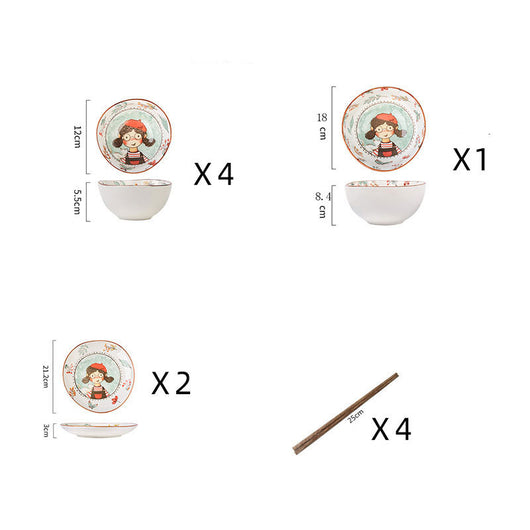 Juego de Platos para Arroz de Cerámica con Diseño de Cuento de Hadas - Image 28
