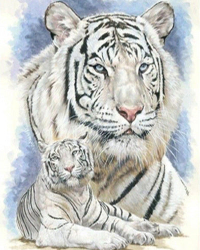 Cuadro de Diamantes Tigre Completo - Pintura DIY con Taladros Redondos y Cuadrados - Image 12