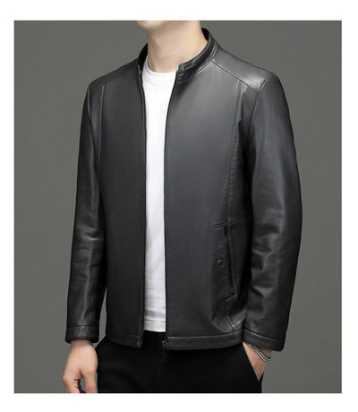 Chaqueta de Cuero Casual Acolchada para Hombre con Forro Polar - Image 20