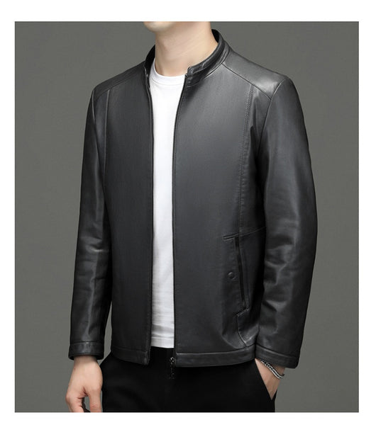 Chaqueta de Cuero Casual Acolchada para Hombre con Forro Polar - Image 20