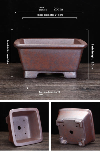 Maceta Orquídea Yixing Cerámica Púrpura - Diseño Minimalista para el Hogar - Image 10