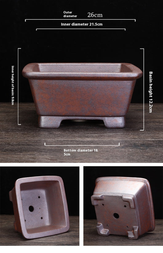 Maceta Orquídea Yixing Cerámica Púrpura - Diseño Minimalista para el Hogar - Image 10