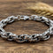 Pulsera Retro para Hombre con Anillos Entrelazados y Seis Caracteres de Sabiduría