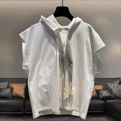 Chaleco Deportivo Holgado sin Mangas con Capucha para Hombre Talla Grande - Image 5