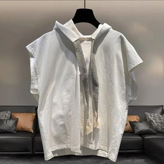 Chaleco Deportivo Holgado sin Mangas con Capucha para Hombre Talla Grande - Image 5
