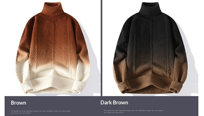 Suéter Tejido Cuello Alto con Degradado de Color para Hombre - Image 12