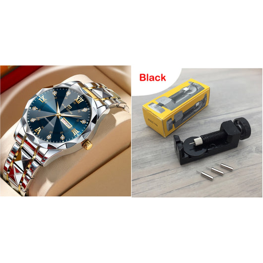 Reloj de Acero Tungsteno Resistente al Agua con Doble Calendario - Image 41