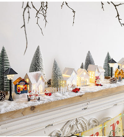 Adorno Navideño Cabaña Luminosa con Paisaje en Miniatura - Image 24