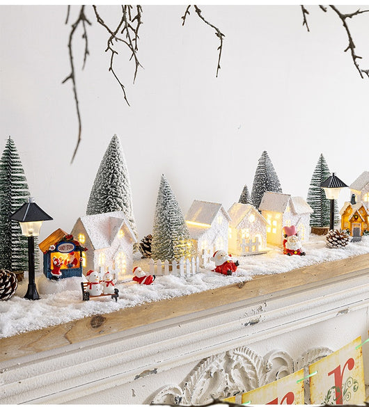 Adorno Navideño Cabaña Luminosa con Paisaje en Miniatura - Image 24