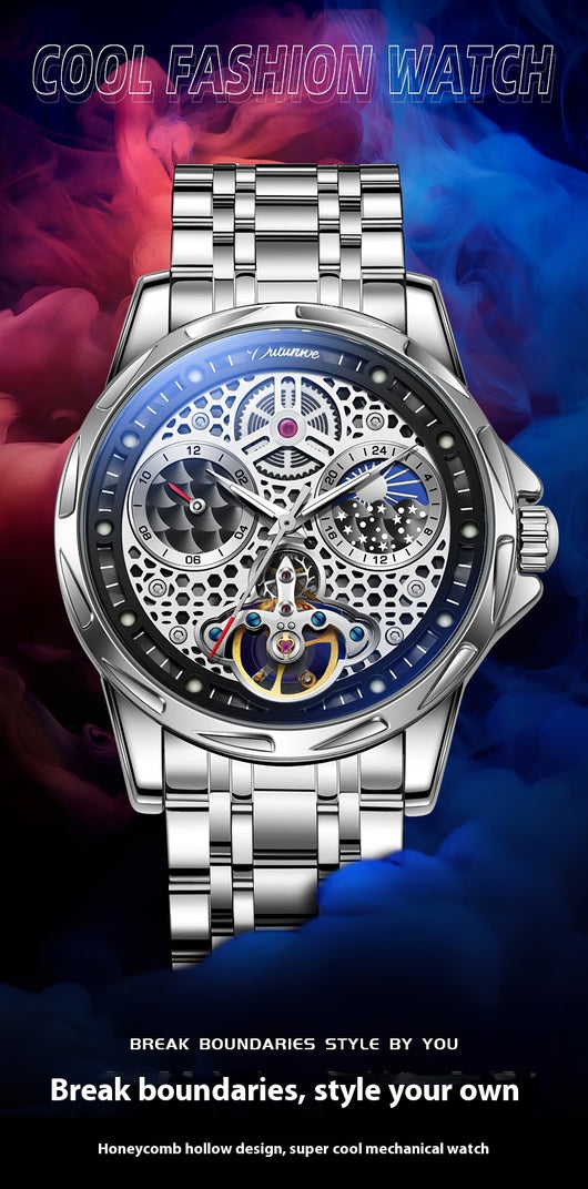 Reloj Automático de Acero Inoxidable con Esfera Luminosa Impermeable - Image 11