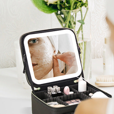 Maletín de Maquillaje Profesional con Espejo LED y Gran Capacidad de Almacenamiento - Image 34