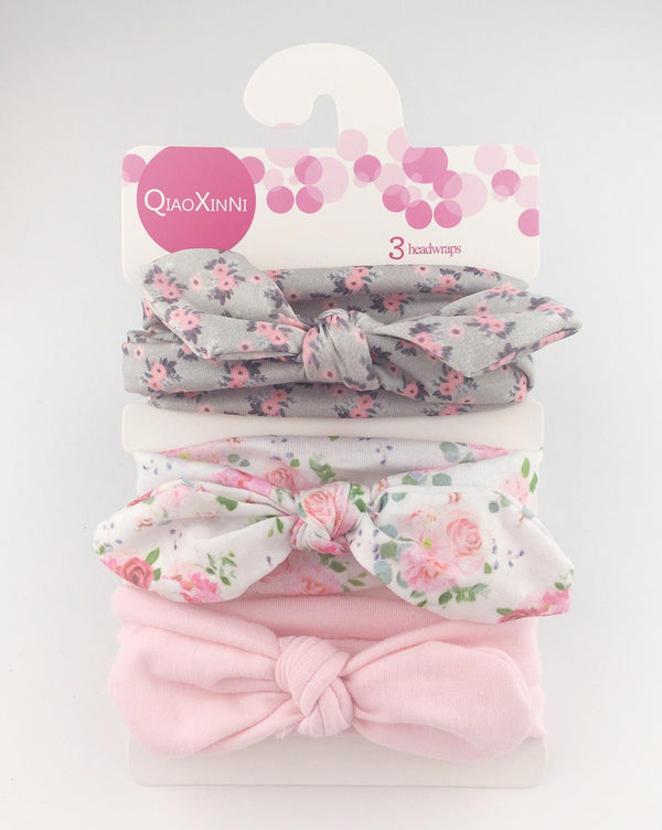 Set de 3 Diademas Infantiles con Moños Estampados
